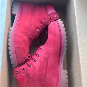 Timberland boys youth red boots